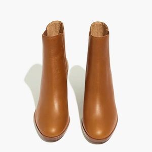 Madewell Leather Chelsea Boots in English Saddle, NA975